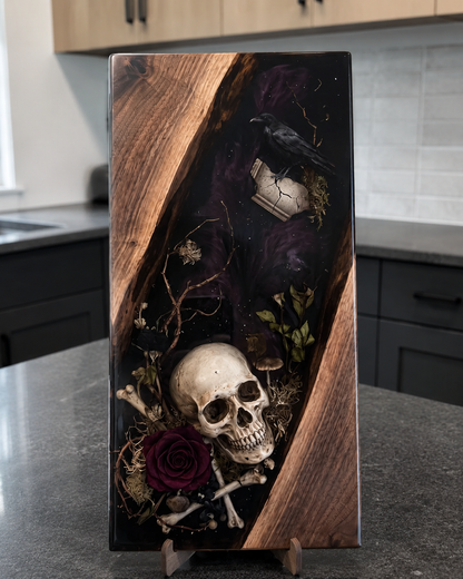 Handcrafted Gothic Resin Cutting Board