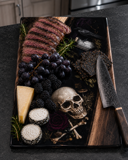 Handcrafted Gothic Resin Cutting Board